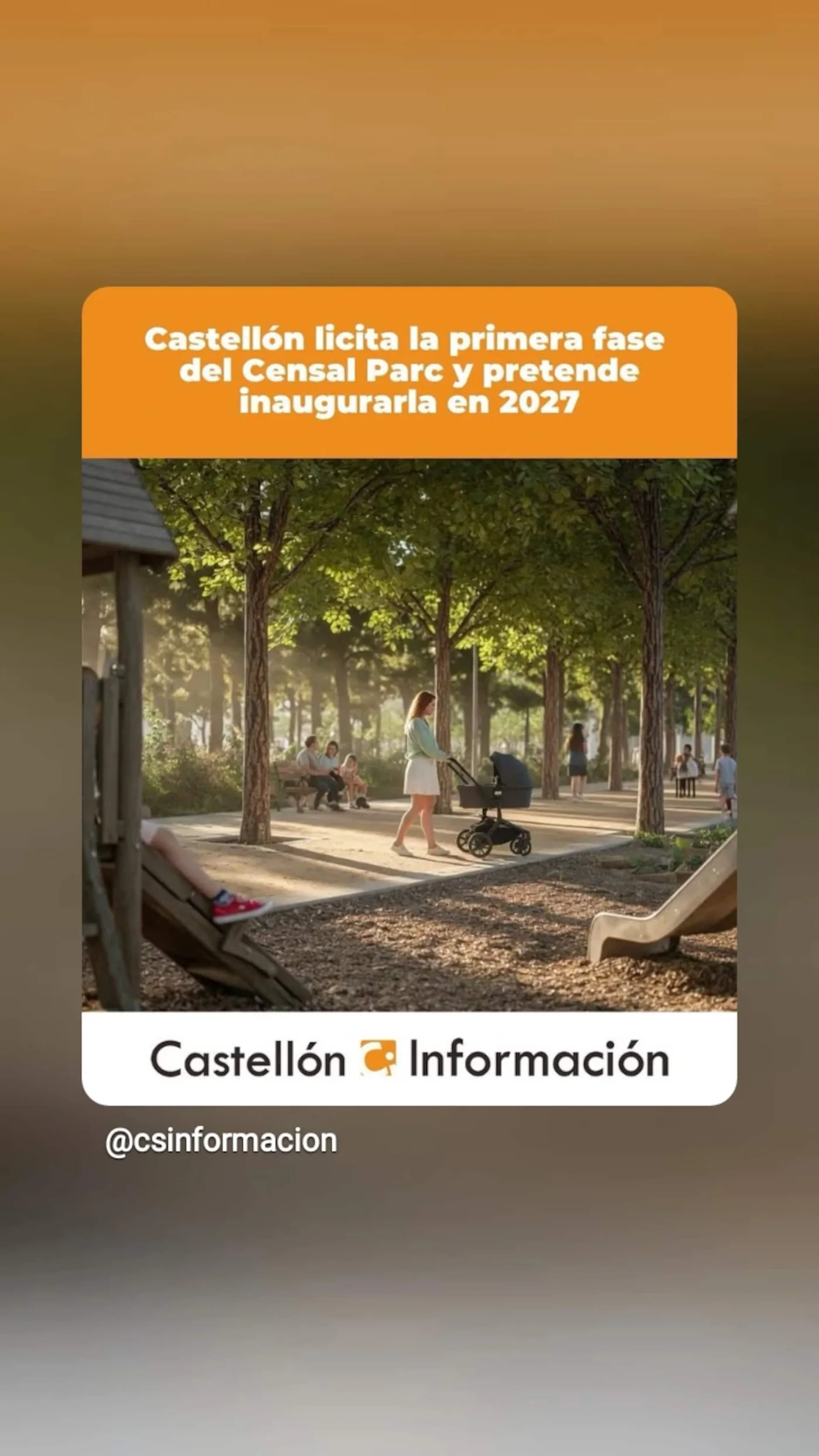 Paseo arbolado del parque